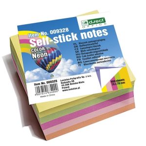 Blok samoljepljivi 76x76mm MIX NEON 400 listova D.RECT