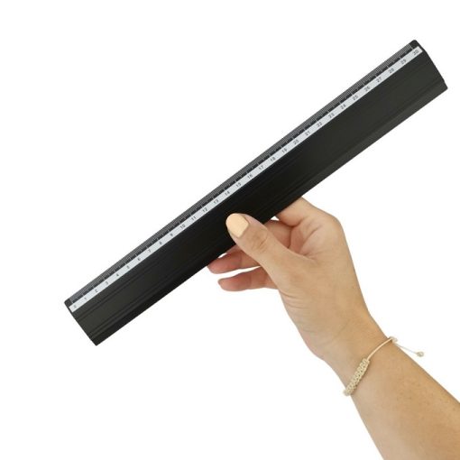 Ravnalo aluminijsko 30cm Crno  D.RECT - Slika 3