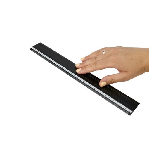 Ravnalo aluminijsko 30cm Crno  D.RECT - Slika 4