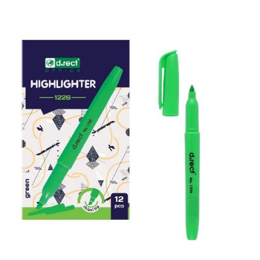 Signir D.RECT 1226; 1-2 mm ZELENI, 12 signira u kutiji