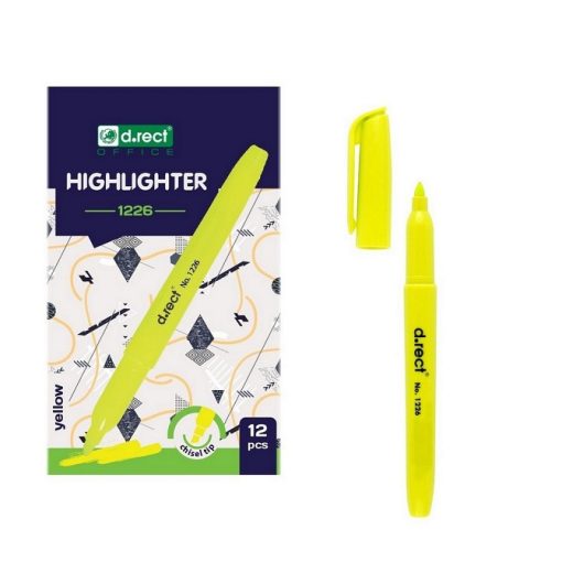 Signir D.RECT 1226; 1-2 mm ŽUTI, 12 signira u kutiji