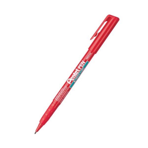 Marker permanentni PENTEL NMS50 2,0mm okrugli vrh crveni 12 komada u kutiji