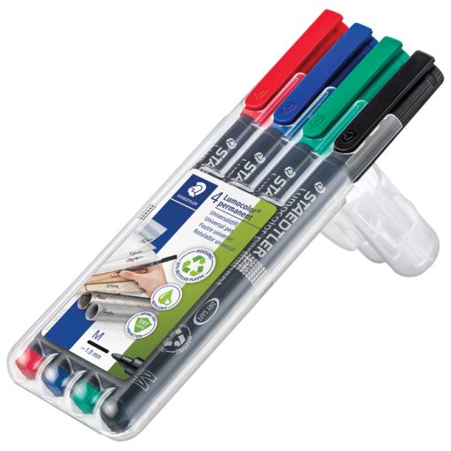 Marker permanentni 1mm pakiranje od 4 markera, reciklirani Lumocolor Staedtler 317 WP4 - Slika 2