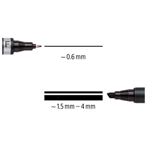Marker permanentni obostrani 0,6 i 1,5mm Lumocolor Staedtler 348-2 crveni - Slika 2
