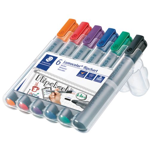 Marker Flipchart 2mm pakiranje od 6 markera, reciklirani Lumocolor Staedtler 356 WP6 sortirano više boja - Slika 3