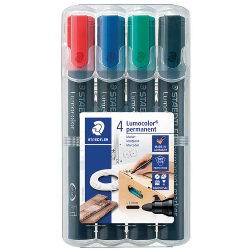 Marker permanentni 2mm pakiranje od 4 markera, Lumocolor Staedtler 352 WP4 - Slika 3