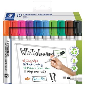 Marker za bijelu ploču 2mm pakiranje od 10 markera, reciklirani Lumocolor Staedtler 351 C10 više boja