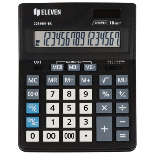 Kalkulator komercijalni 16mjesta ELEVEN CDB-1601 BK crni - Slika 5