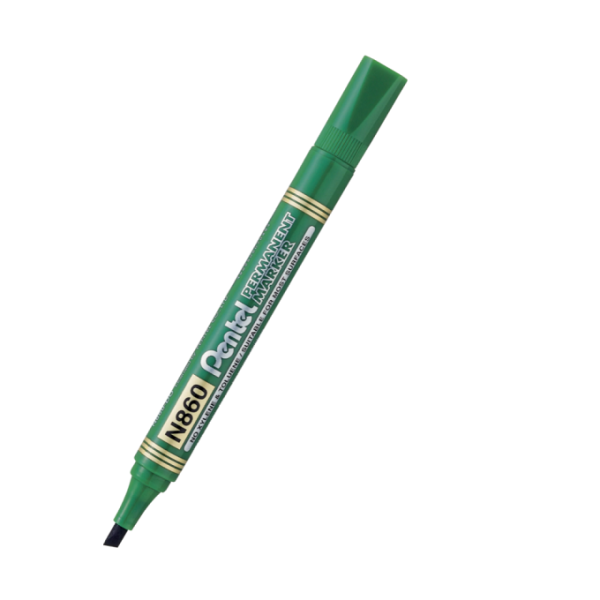 Marker permanentni PENTEL N860 kosi vrh zeleni 12 komada u kutiji