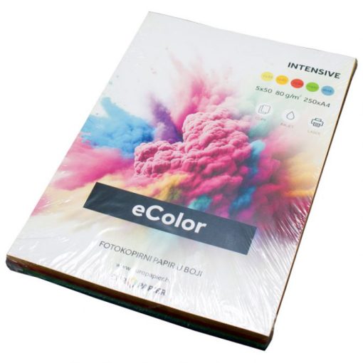 Papir IQ Intenziv A4 80g pakiranje od 250 listova ECOLOR MIX
