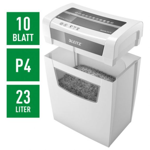 Uništavač dokumentacije 10 listova IQ Home Leitz 80090100 bijelo/sivi - Slika 6