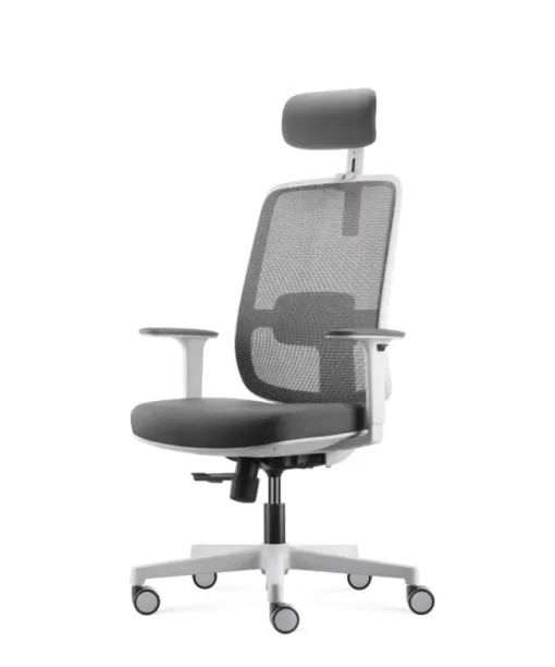 Uredska Stolica PREMIUM ERGO Basic Bijelo-Siva - Slika 5