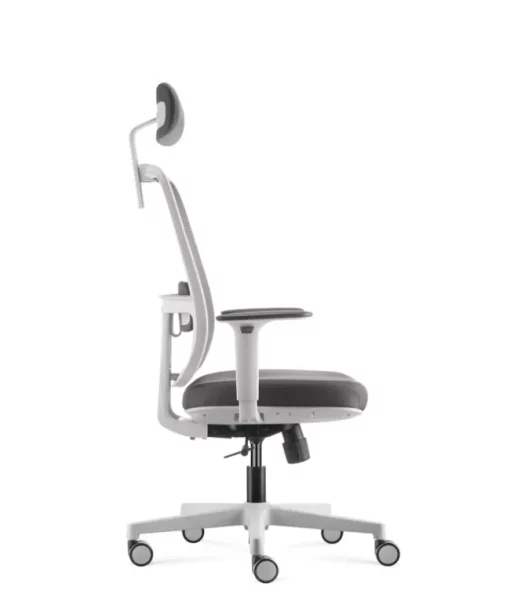 Uredska Stolica PREMIUM ERGO Basic Bijelo-Siva - Slika 2