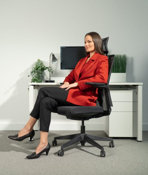 Uredska Stolica PREMIUM ERGO Magnus Crna - Slika 11