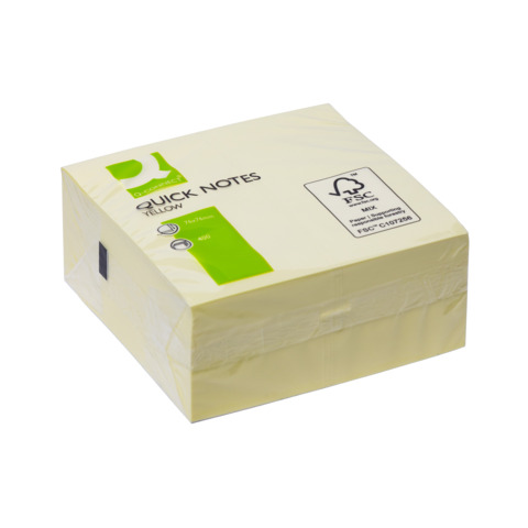 Blok samoljepljivi 76x76mm žuti 400L Q-CONNECT