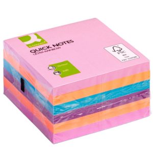 Blok samoljepljivi 76x76mm ULTRA Rainbow 6*80 listova Q-CONNECT