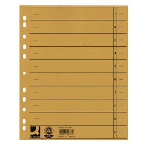 Karton pregradni A4 žuti 230g Q-CONNECT KF02787