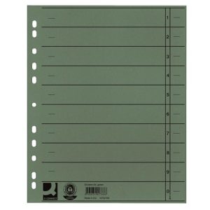 Karton pregradni A4 zeleni 230g Q-CONNECT KF02788