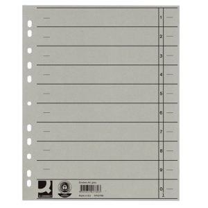 Karton pregradni A4 sivi 230g Q-CONNECT KF02789