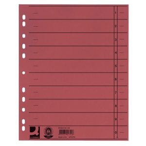 Karton pregradni A4 crveni 230g Q-CONNECT KF02791