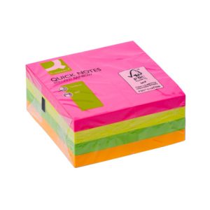 Blok samoljepljivi 76x76mm MIX NEON 400L Q-CONNECT
